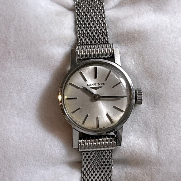 Longines Silver stainless steel mechanical manual winding ladies Watch - Picture 1 of 14